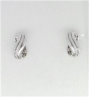 Orecchini Donna Oro Donna Infinity in Oro bianco Diamante 0.12 Ct DFOF2196.012